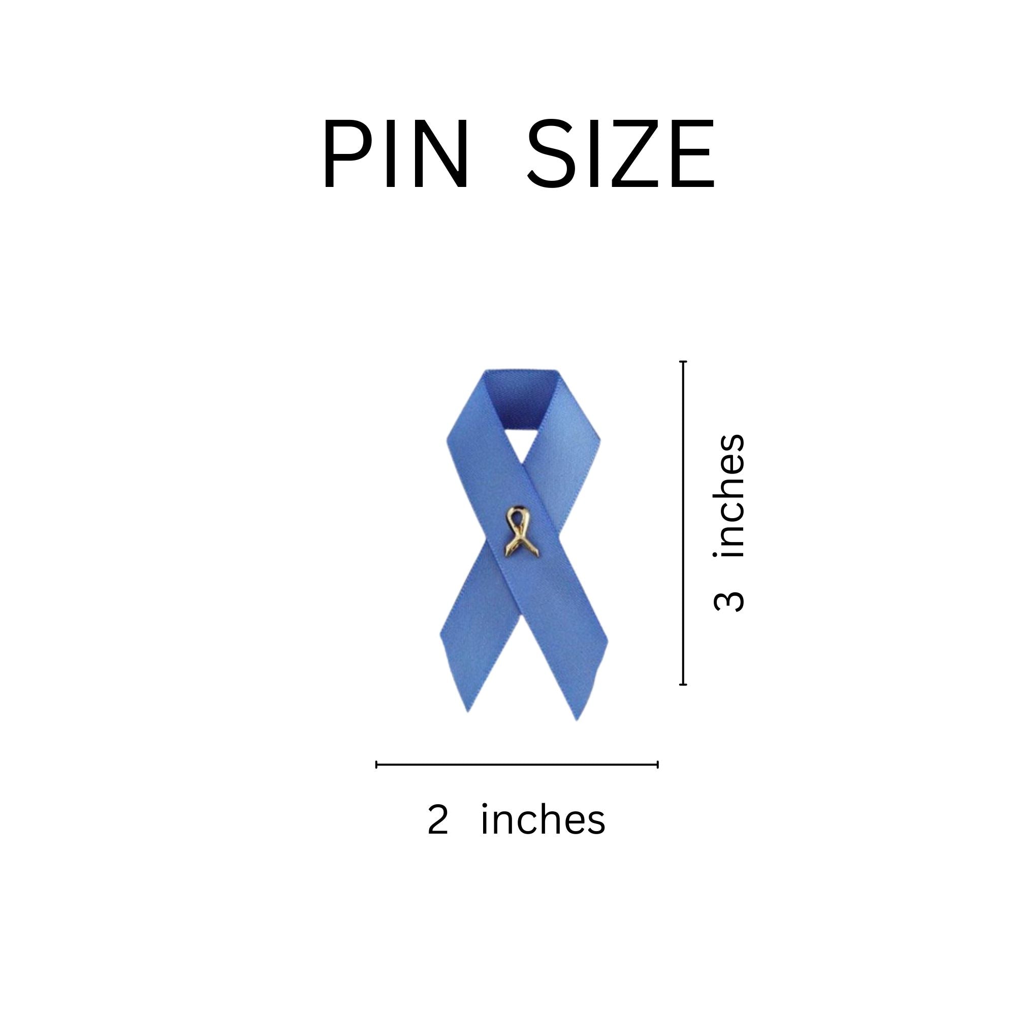 Periwinkle Ribbon Satin Pins The Awareness Company
