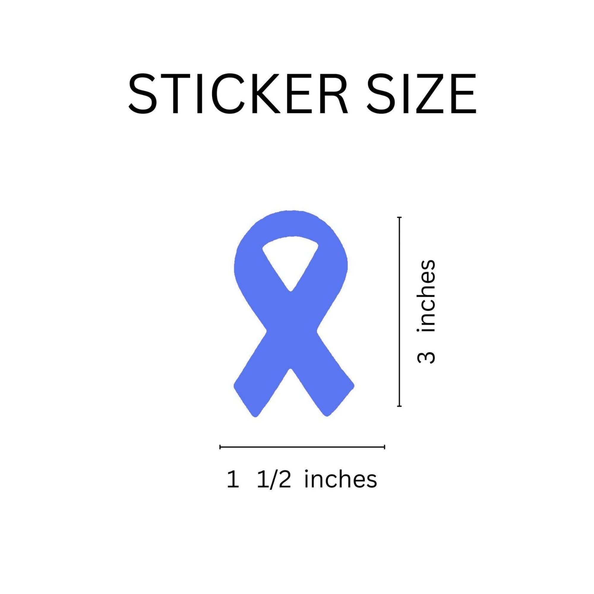 Periwinkle Ribbon Stickers (250 per Roll) The Awareness Company