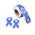 Periwinkle Ribbon Stickers (250 per Roll) The Awareness Company
