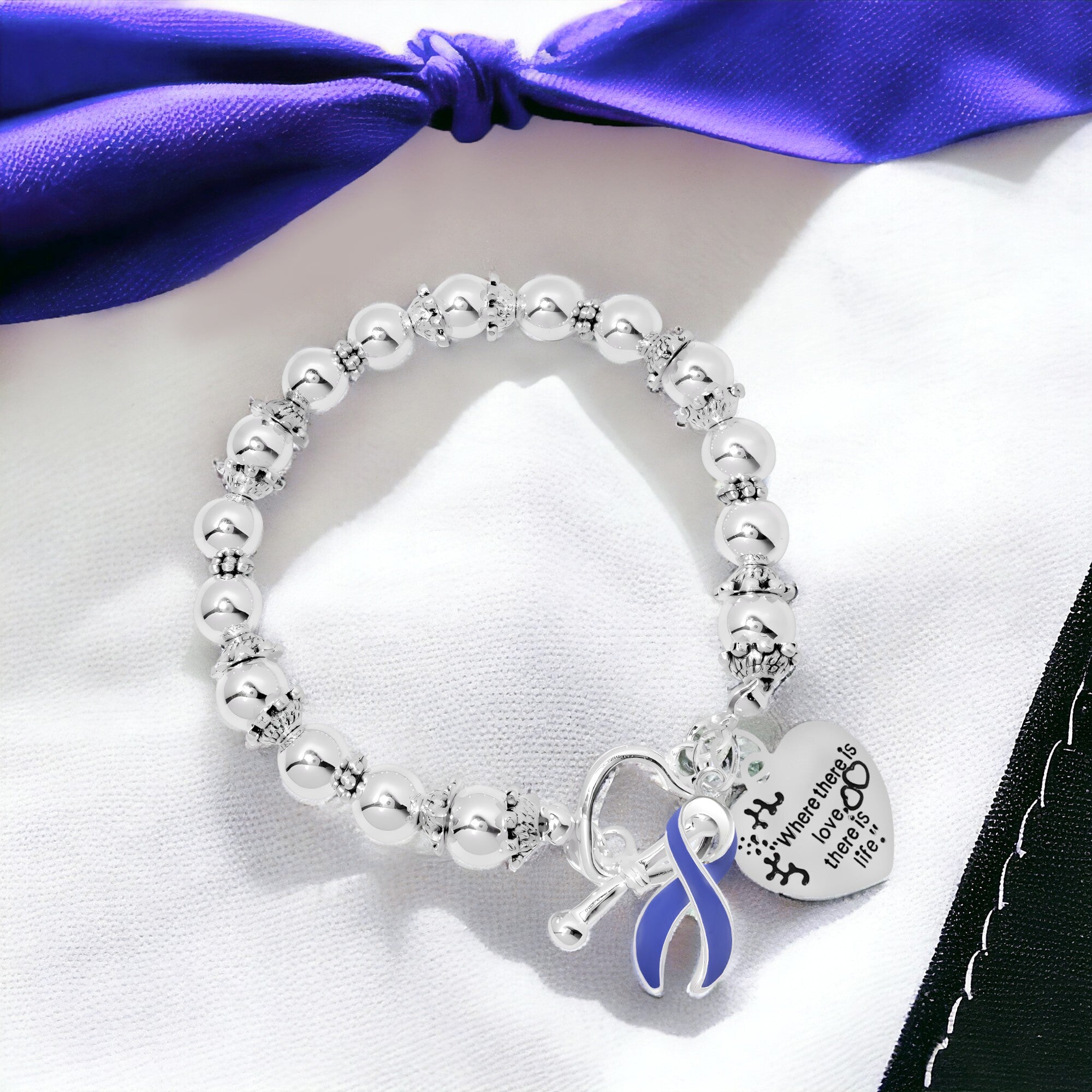 Periwinkle Ribbon Where There is Love Bracelets The Awareness Company