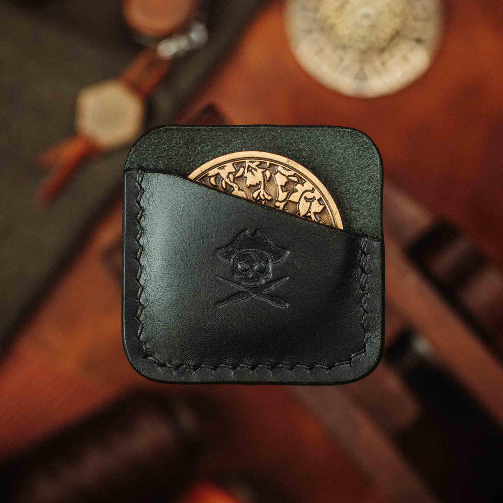Challenge Coin Holder - Peso Pocket | Coin Case | Handcrafted Leather Pirate Goods