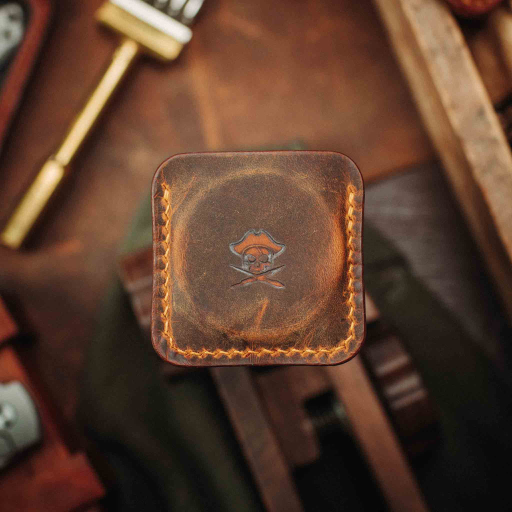 Challenge Coin Holder - Peso Pocket v3 | Leather Coin Case | Handcrafted EDC Pirate Goods