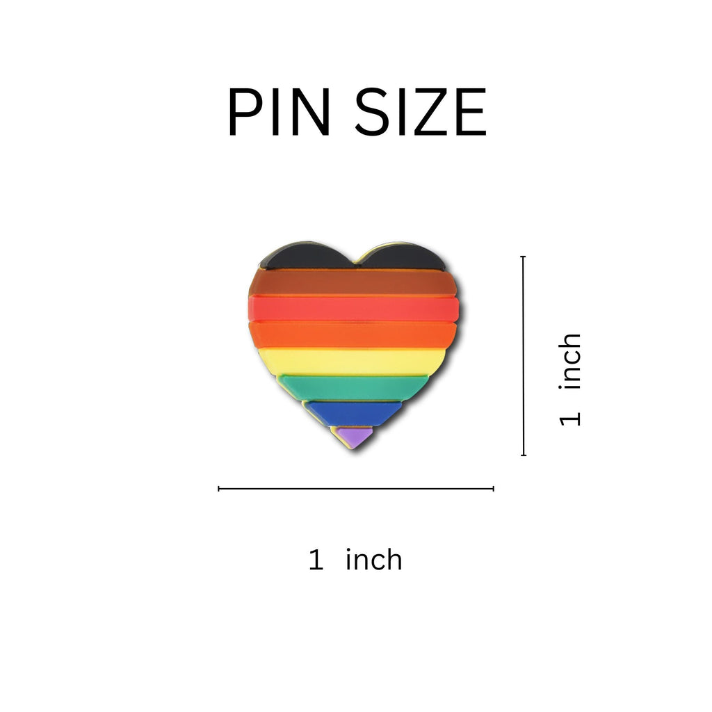 Philadelphia 8 Stripe Flag Heart Silicone Pins The Awareness Company