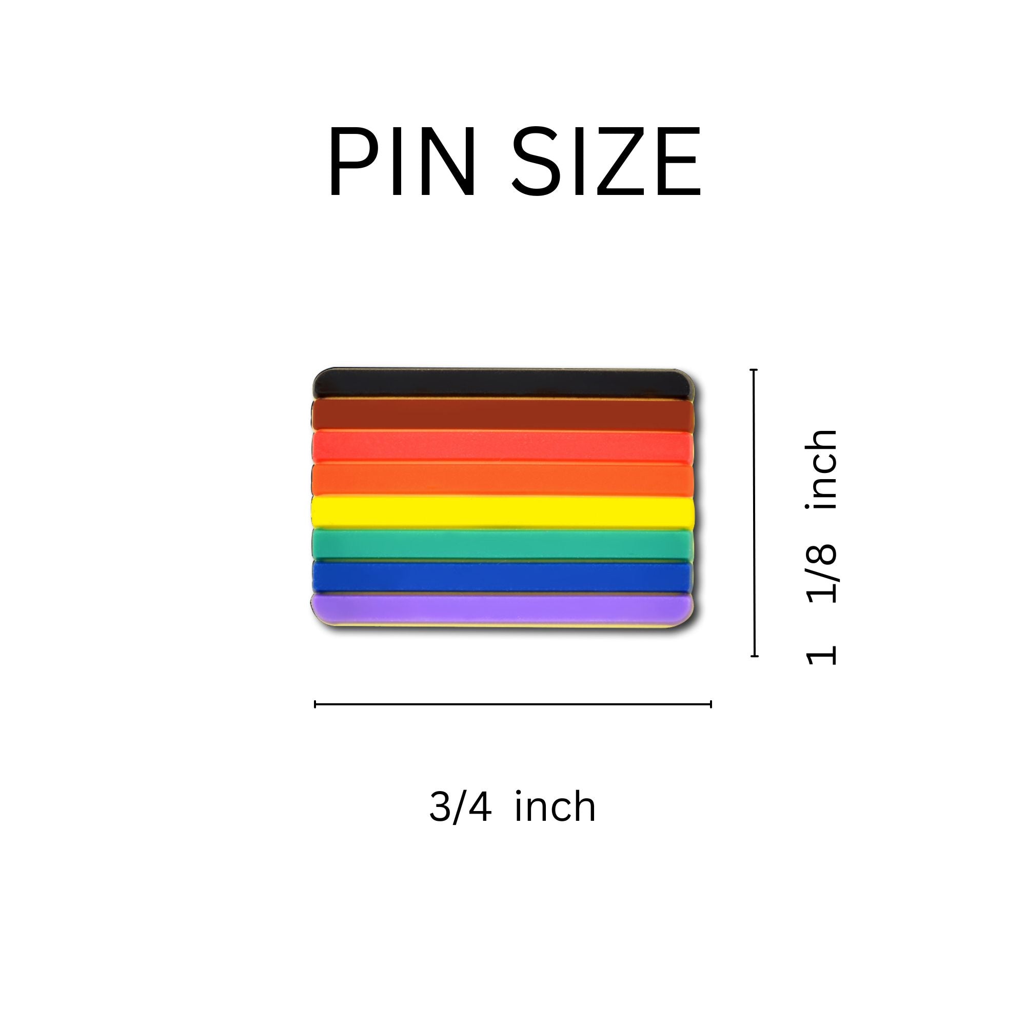 Philadelphia 8 Stripe Flag Rectangle Silicone Pins The Awareness Company