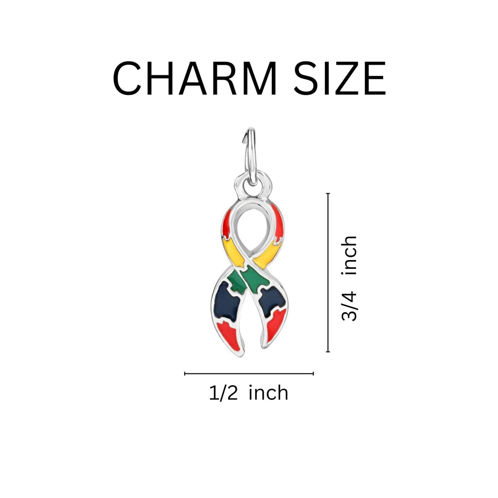 Pieces of the Puzzle Autism Ribbon Key Chains The Awareness Company