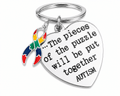 Pieces of the Puzzle Autism Ribbon Key Chains The Awareness Company