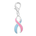 Pink & Blue Ribbon Hanging Charms The Awareness Company
