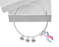 Pink & Blue Ribbon Hope Charm Retractable Bracelets The Awareness Company