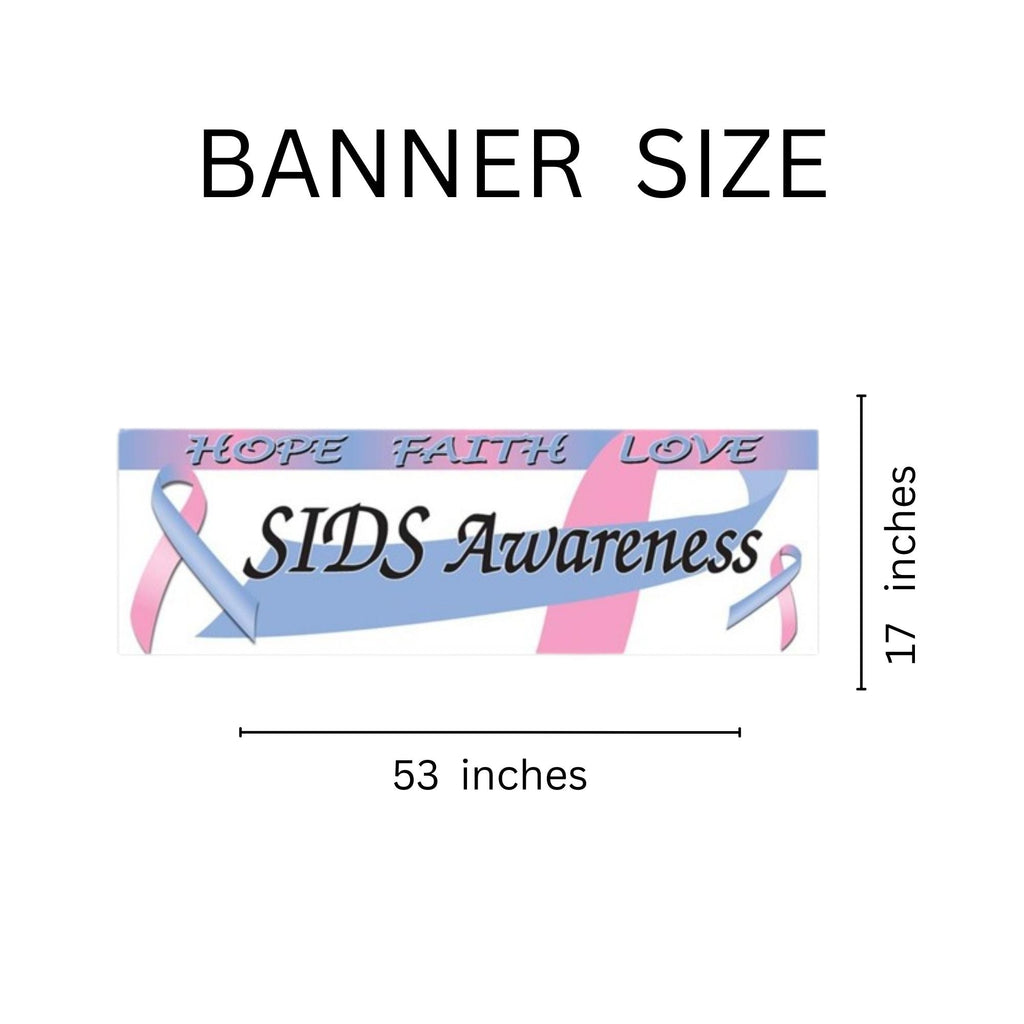 Pink & Blue Ribbon SIDS Banners The Awareness Company