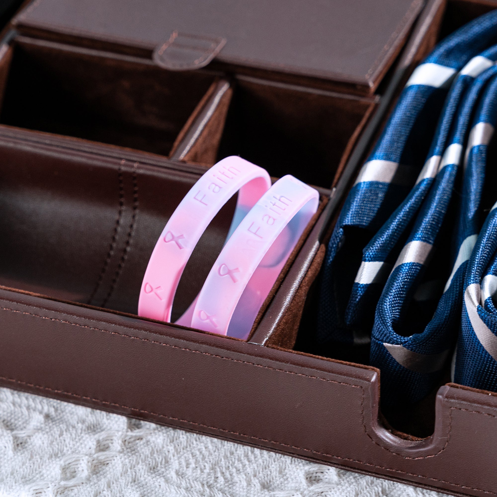Pink & Blue Silicone Bracelets for SIDS, Infant Death, Male Breast Cancer The Awareness Company