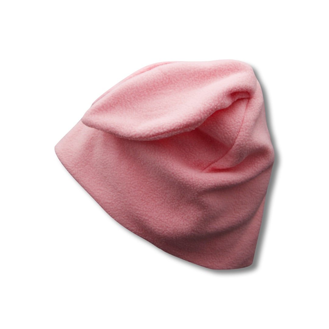 Pink Fleece Bunny Beanie plushtrap