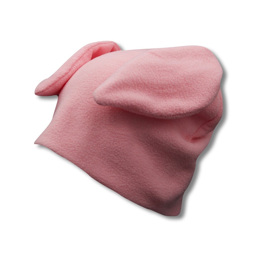 Pink Fleece Bunny Beanie plushtrap