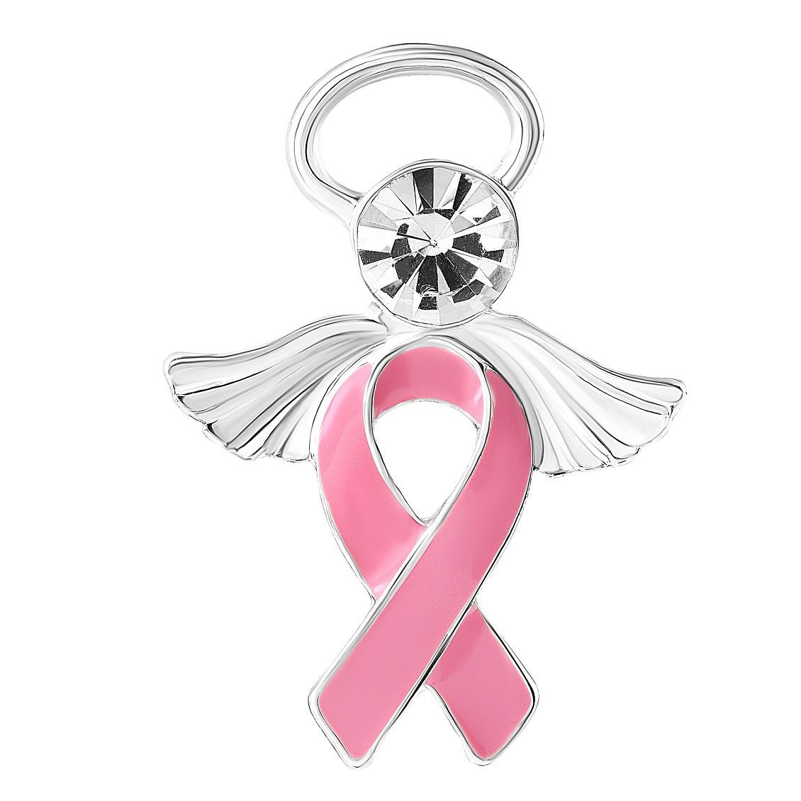 Pink Ribbon Angel Pin Counter Display (12 Cards) The Awareness Company