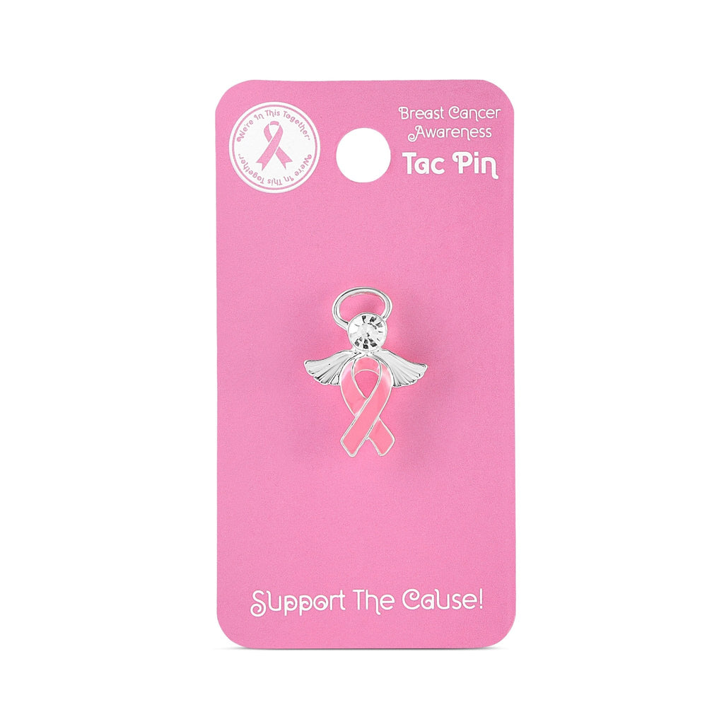 Pink Ribbon Angel Pin Counter Display (12 Cards) The Awareness Company