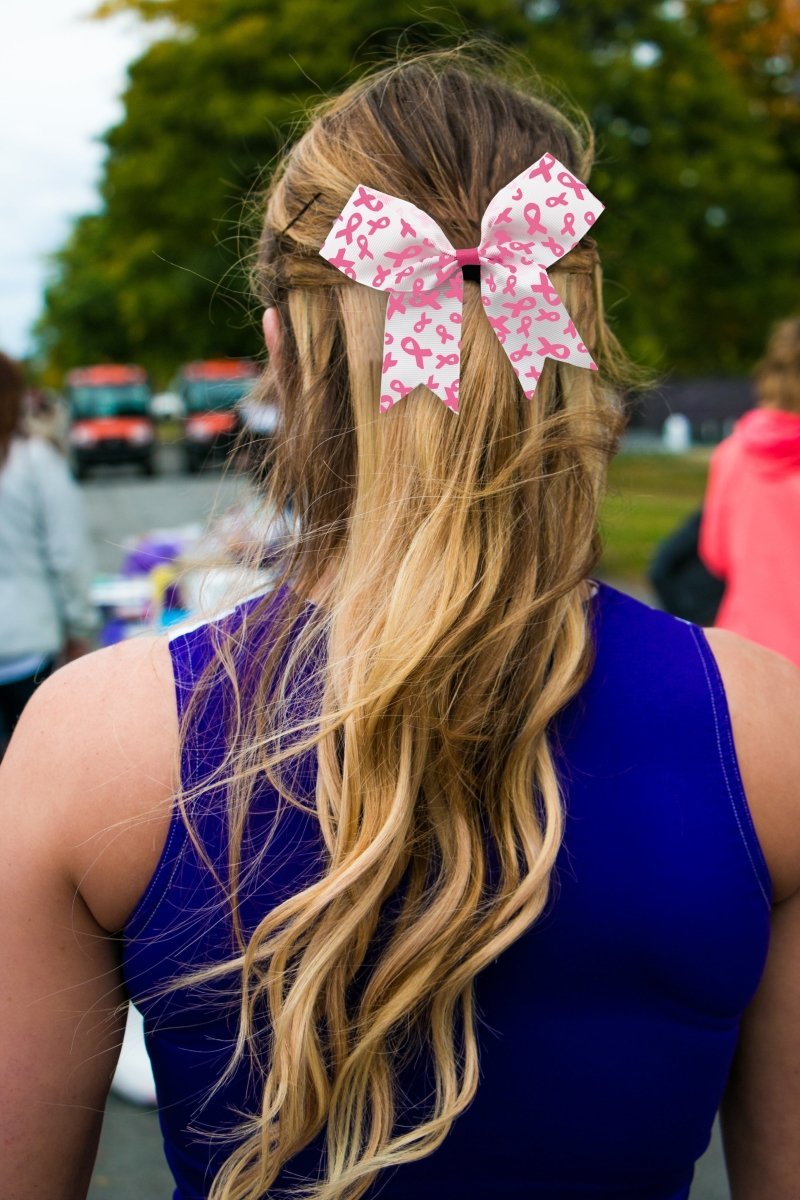 10 Pack Pink Ribbon Hair Bows The Awareness Company