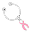 Pink Ribbon Horseshoe Style Key Chains The Awareness Company