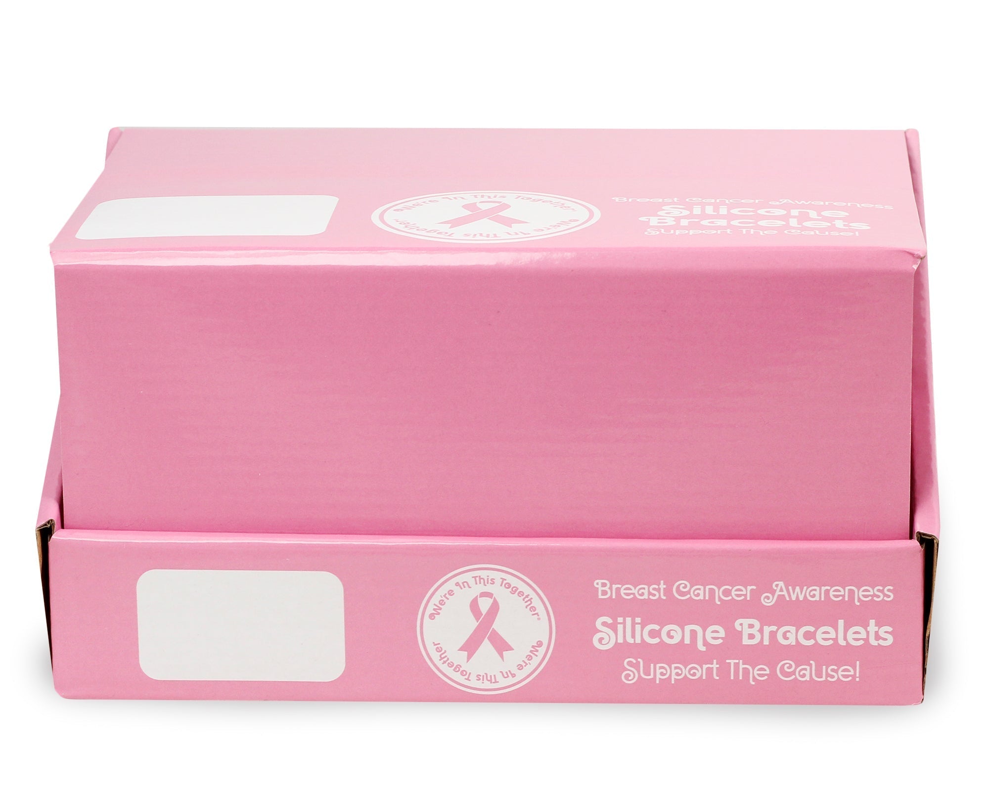 Pink Ribbon Silicone Bracelet Counter Display (12 Cards) The Awareness Company