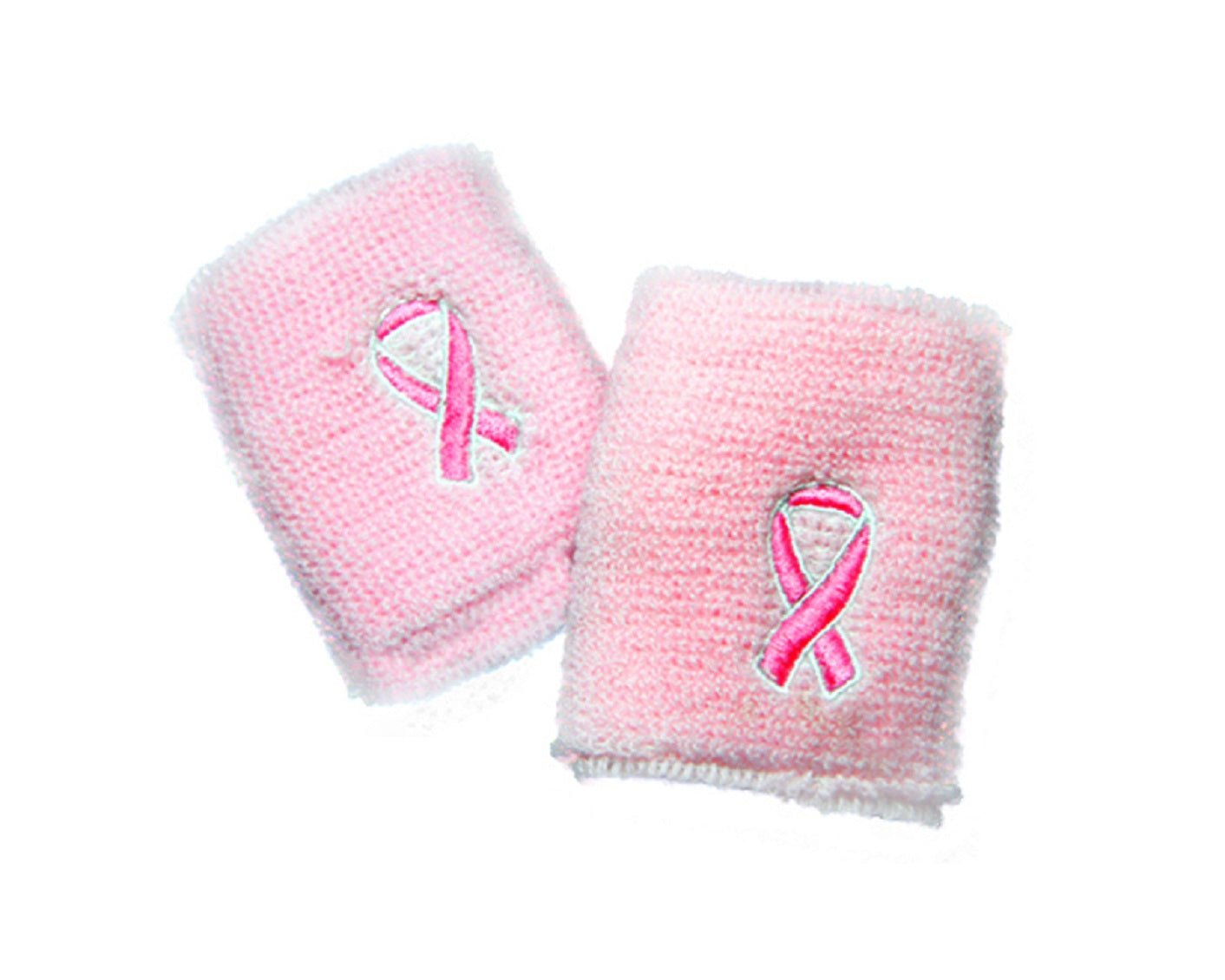 10 Pack Pink Ribbon Sport Sweat Wristbands The Awareness Company