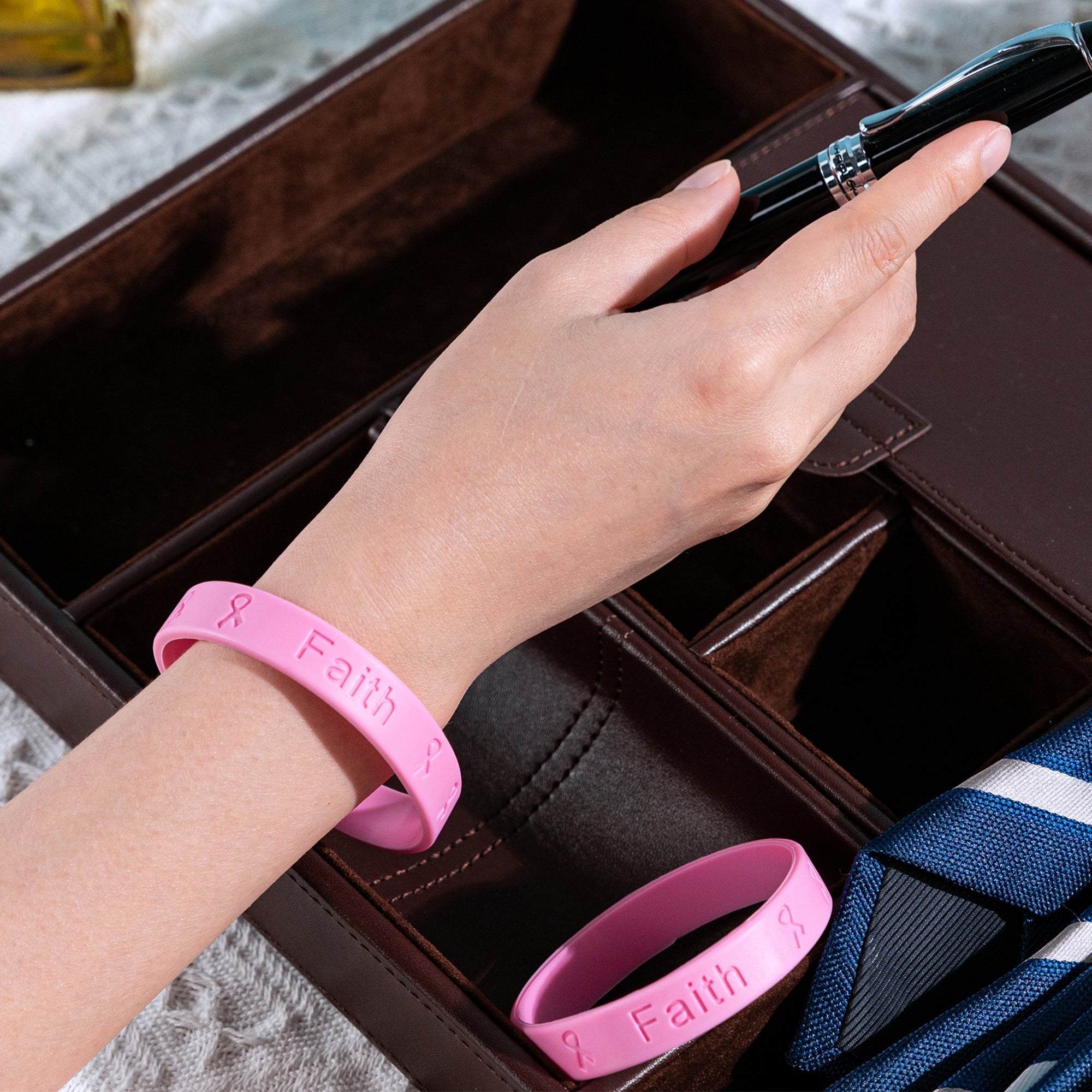 Pink Ribbon Breast Cancer Silicone Bracelets The Awareness Company