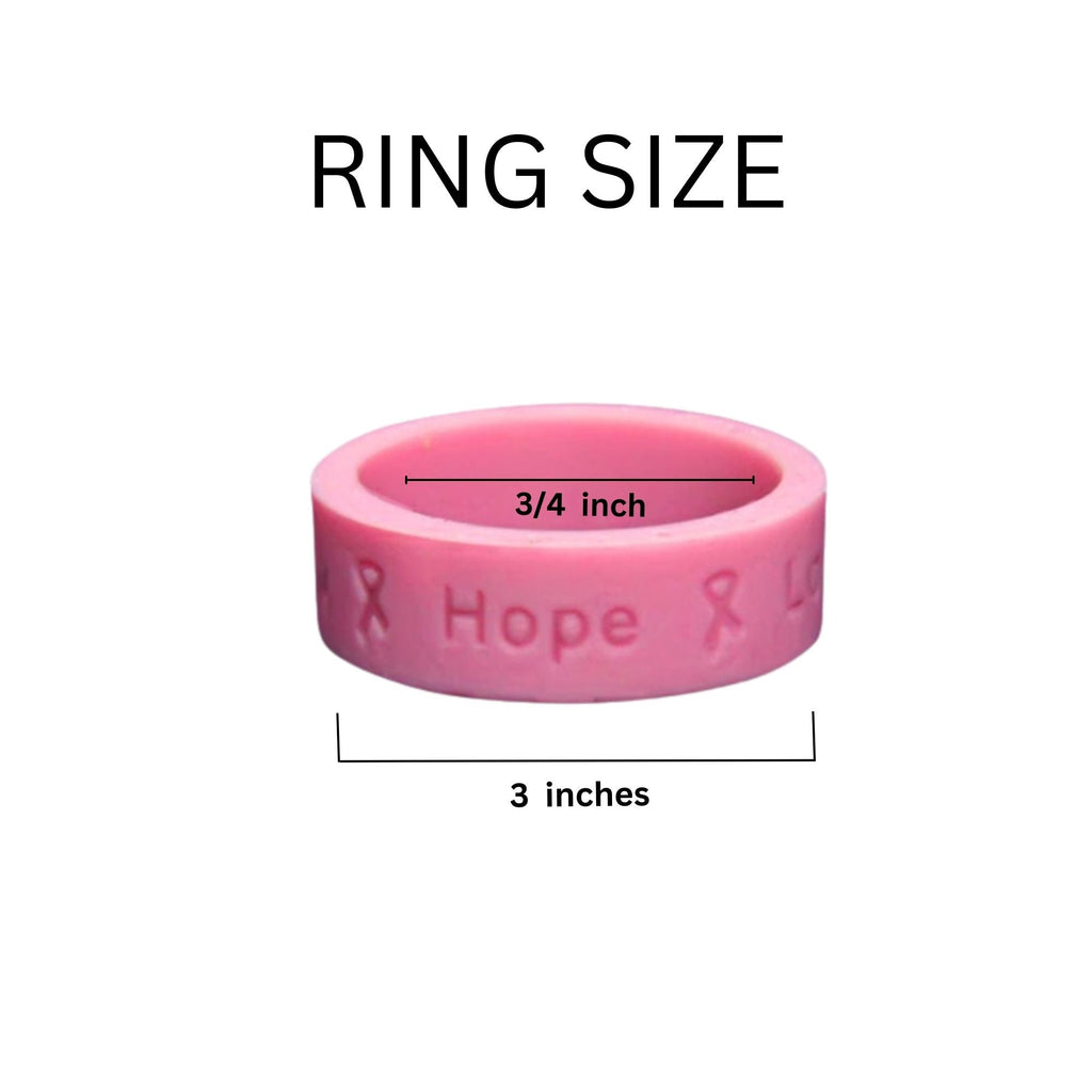 25 Pack Pink Silicone Rings The Awareness Company