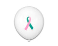 Pink & Teal Ribbon Balloons The Awareness Company