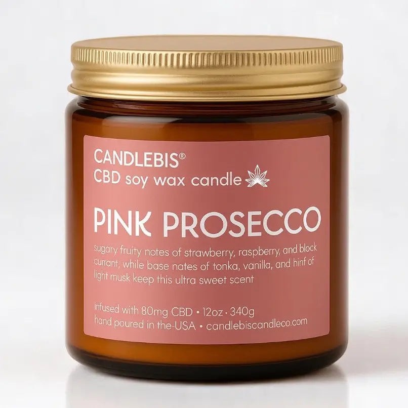 Pink Prosecco CBD Candle Fashion Hut Jewelry