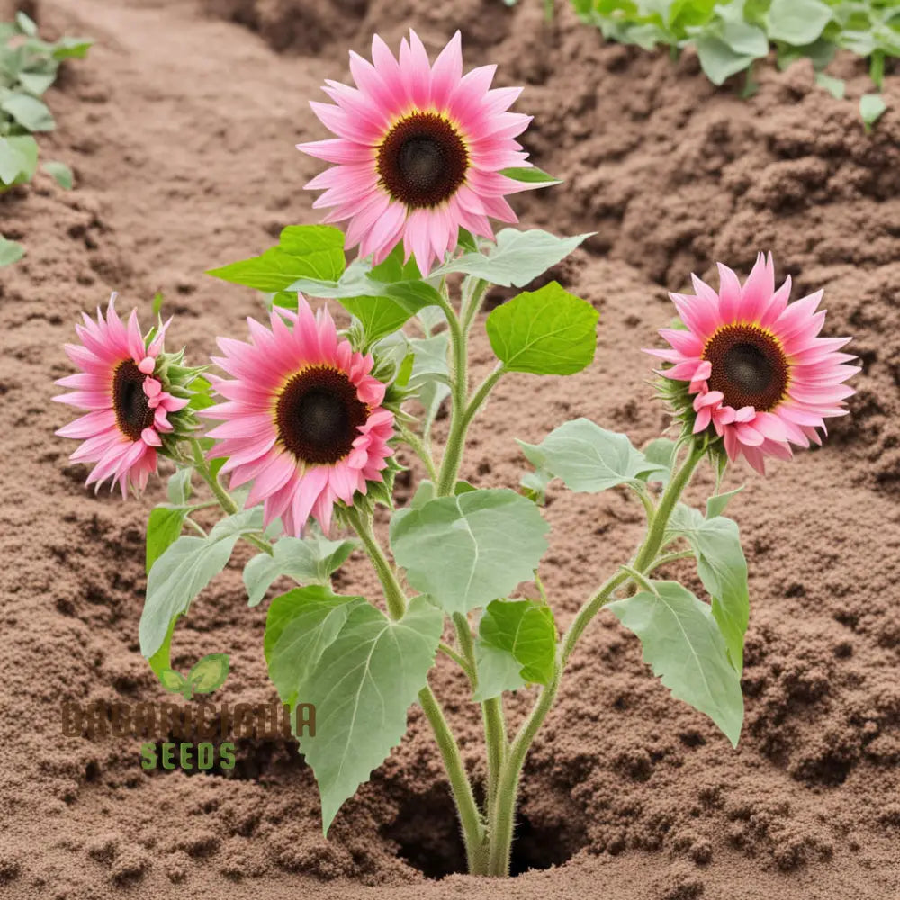 Premium Pink Sunflower Seeds, Vibrant Blooms for Garden Planting Easy to Grow, Attract Pollinators organicindiaseeds