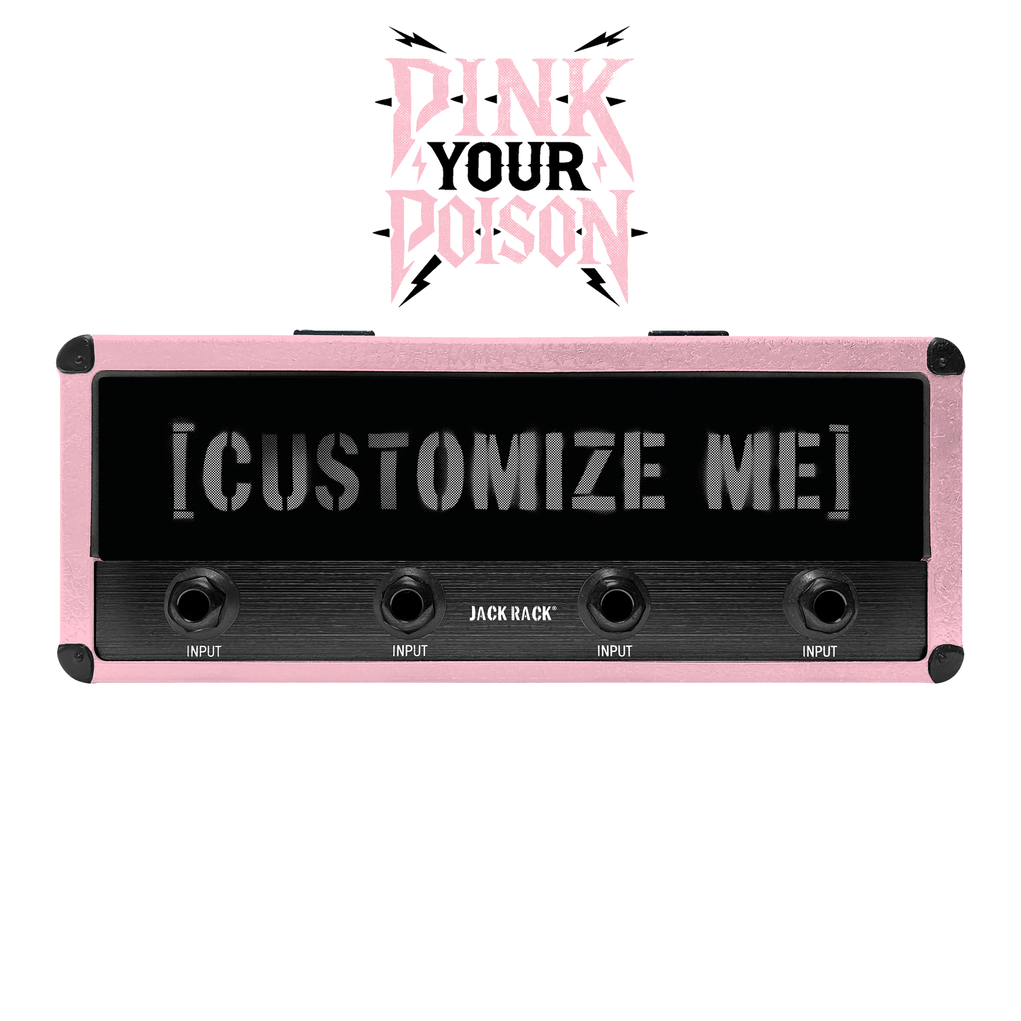 "Pink Your Poison" Jack Rack® Shell Pluginz Keychains