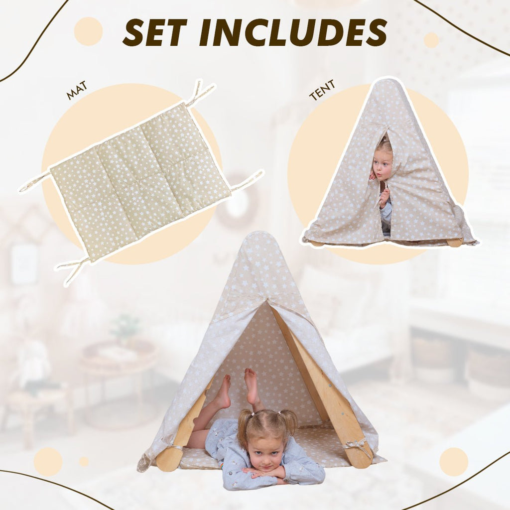 Play Tent Cover with Mat for Climbing Triangle Ladder Goodevas B2B