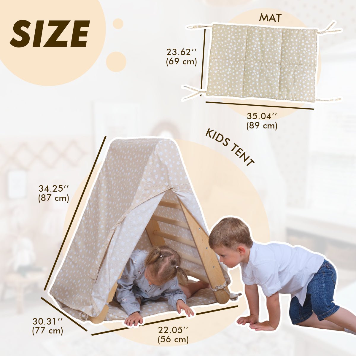 Play Tent Cover with Mat for Climbing Triangle Ladder Goodevas B2B