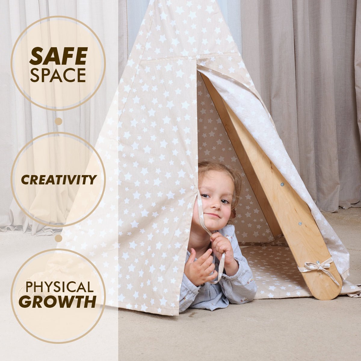 Play Tent Cover with Mat for Climbing Triangle Ladder Goodevas B2B