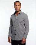 Long Sleeve Shirt with contract trimming // Dual cuffs// contemporary fit- Final Sale LEVINAS® Official