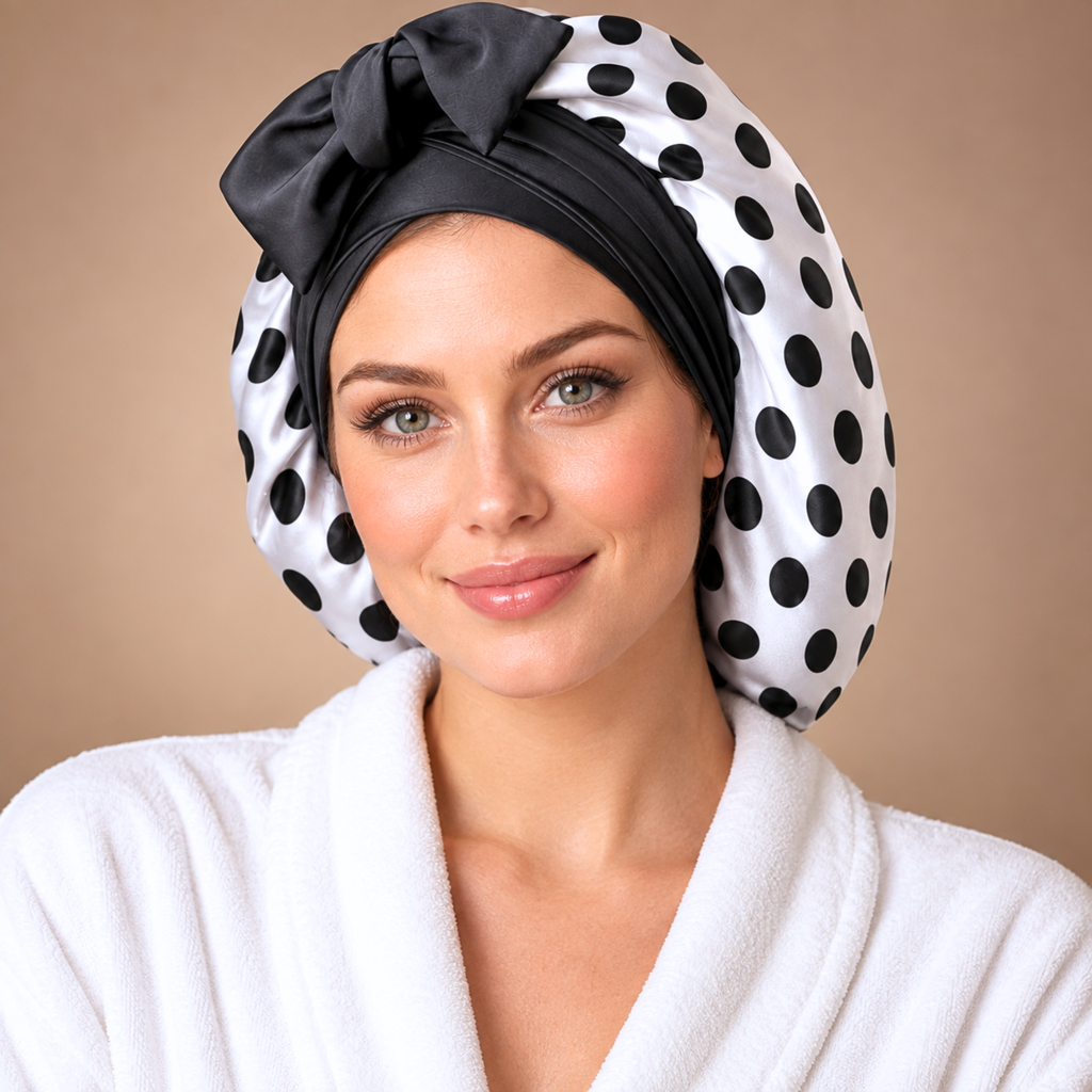 Satin Hair Bonnet for Sleeping – Adjustable Stretch Tie PHC