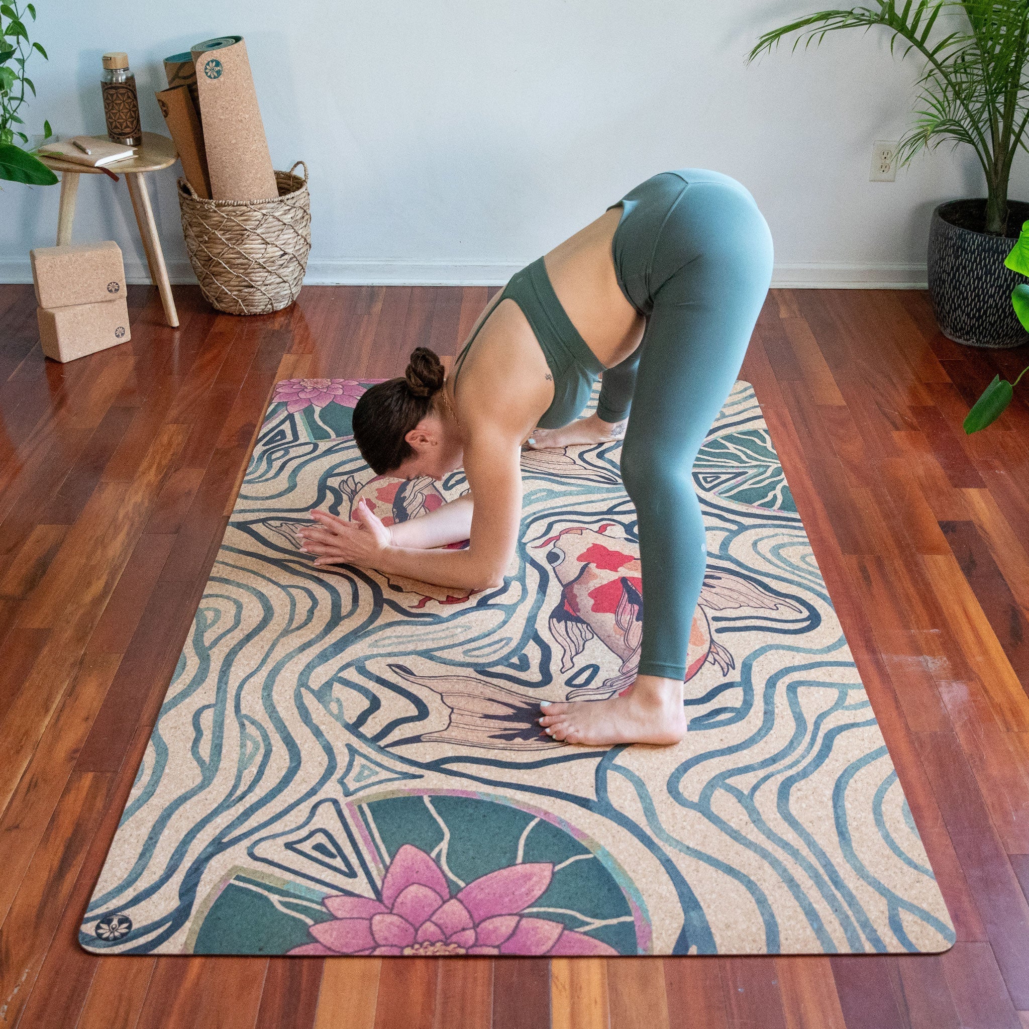 Pond of Harmony Nomad XL Cork Yoga Mat Yoloha Yoga