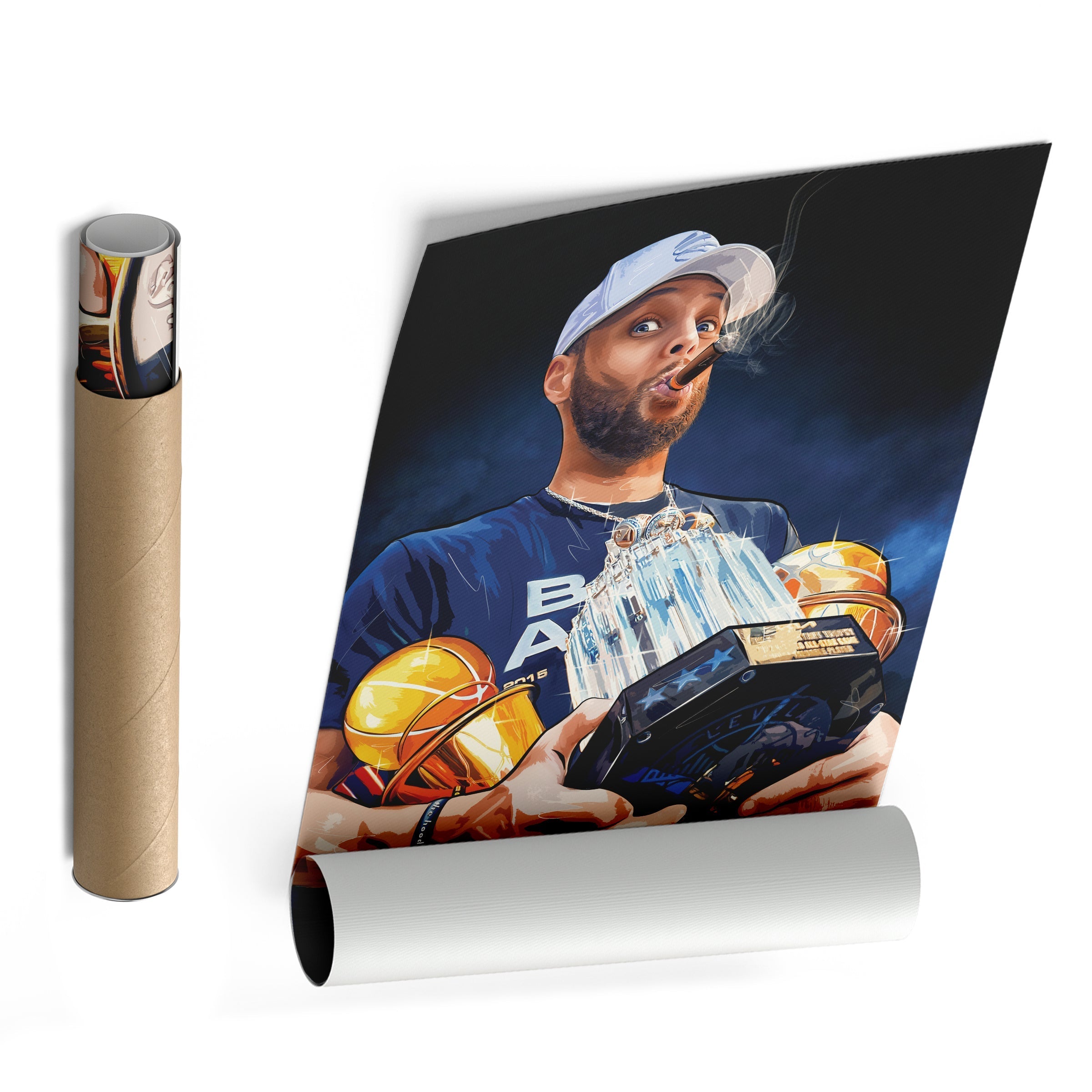 Stephen Curry Canvas – NBA Wall Art for Kids Decor CanvasBlackArt