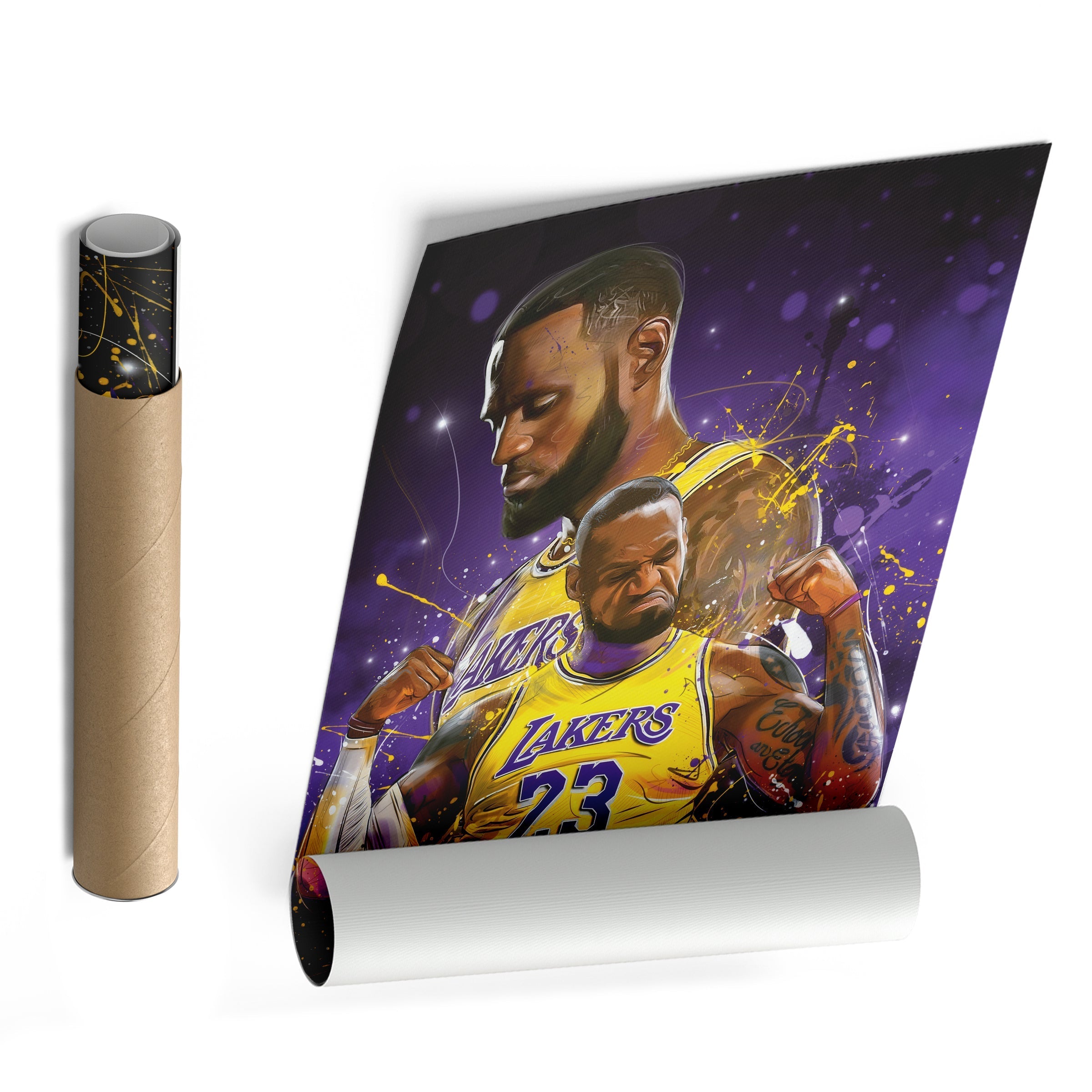 LeBron James Lakers Canvas – NBA Wall Art for Man Cave CanvasBlackArt