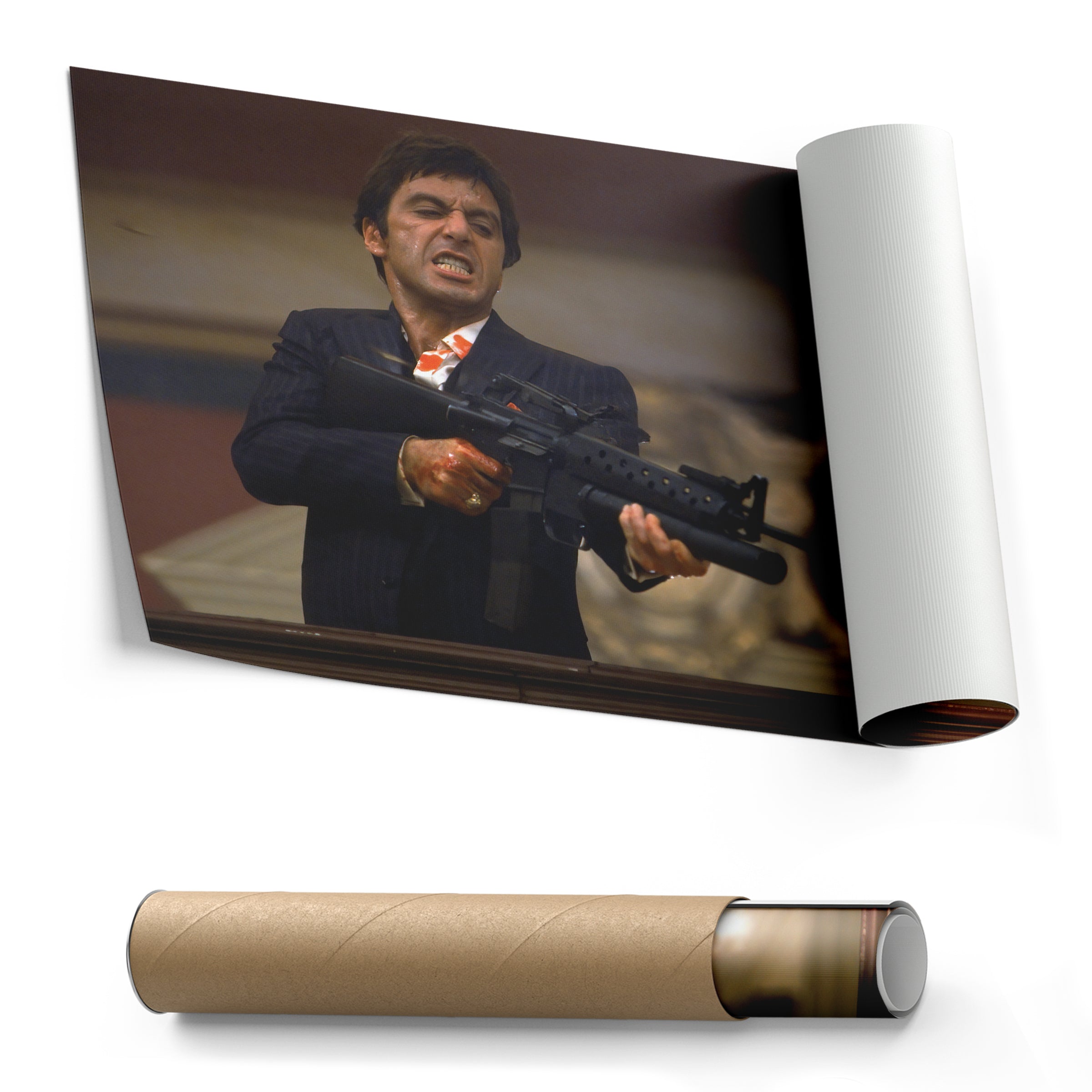 Scarface Canvas – Tony Montana Wall Art for Man Cave CanvasBlackArt