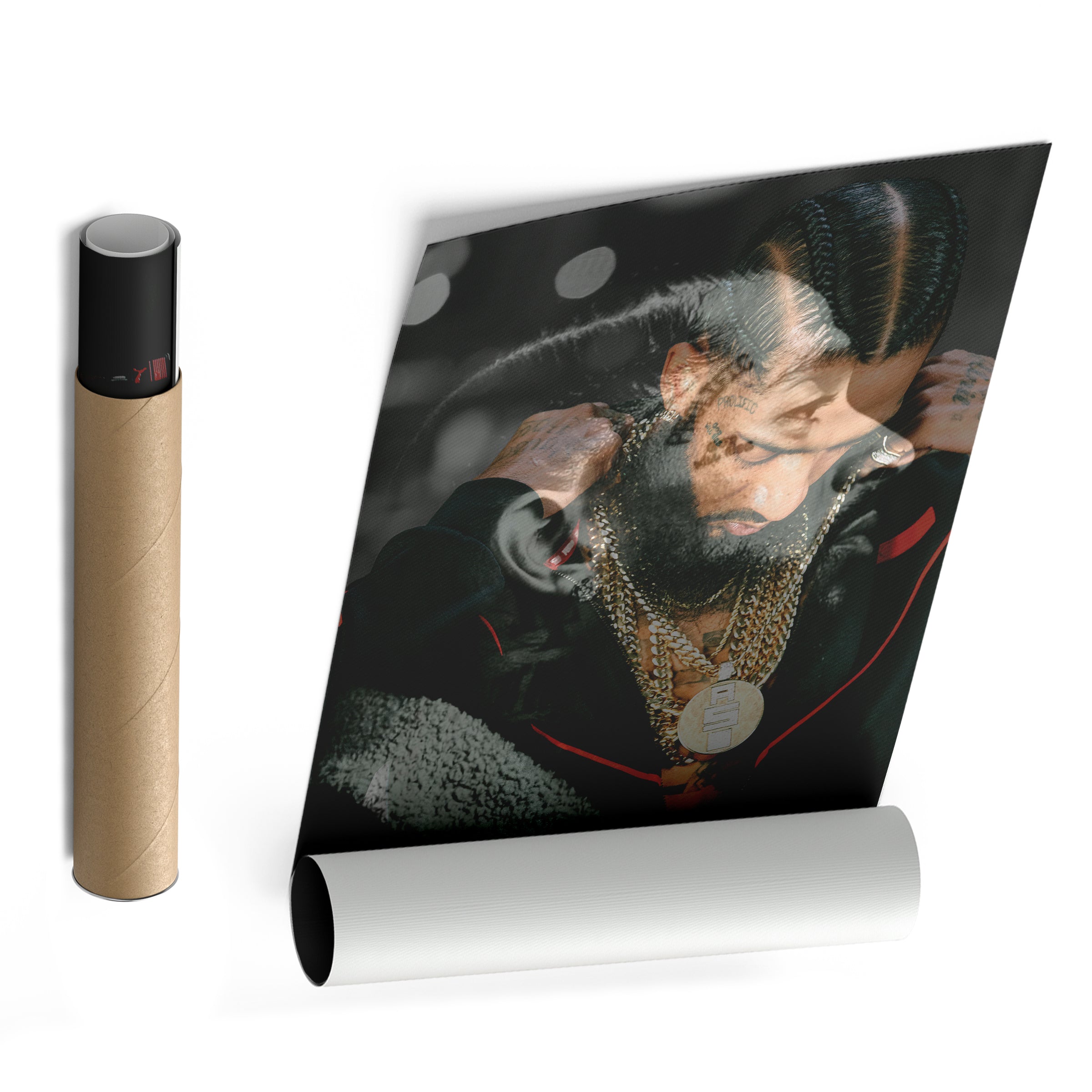 Nipsey Hussle Canvas – Rap Legend Wall Art for Studio Decor CanvasBlackArt