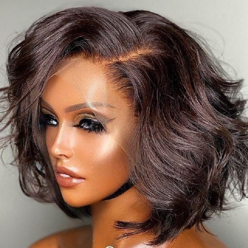 Body Wave 13x6 Lace Frontal Wigs Human Hair Short Bob Wig 13x4 Closure Wig 180 Density For Black Women Brazilian Remy Hair T&L Fashions Boutique