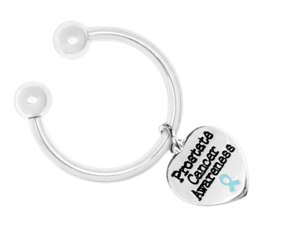 Prostate Cancer Heart Charm Keychain The Awareness Company