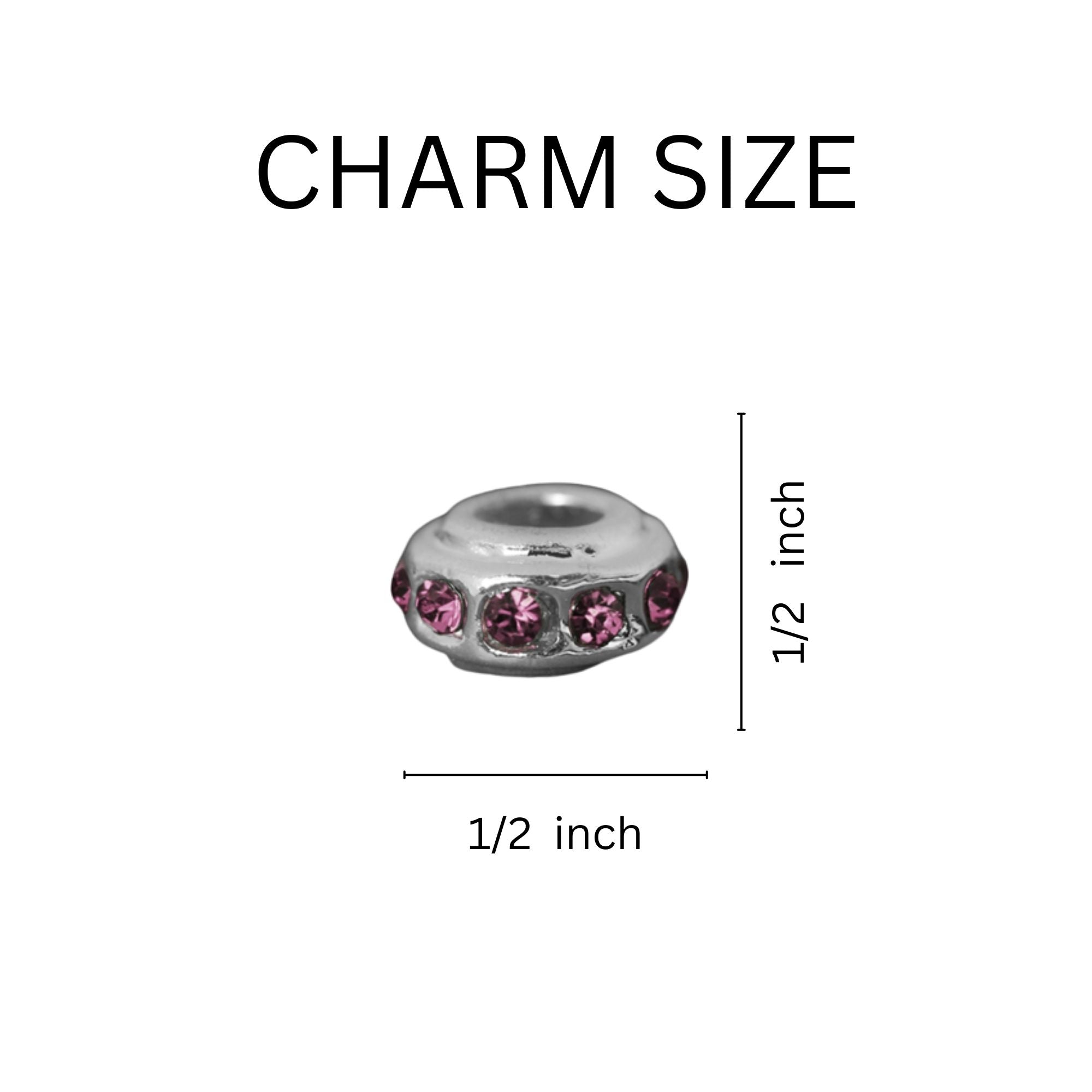 Purple Crystal Accent Charms The Awareness Company