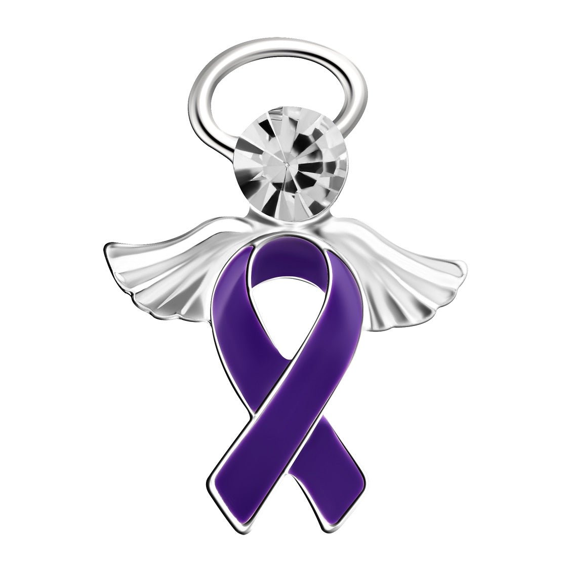 Purple Ribbon Angel Awareness Pins The Awareness Company
