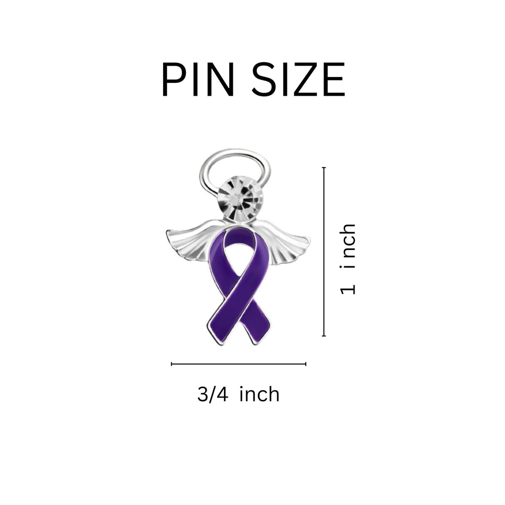Purple Ribbon Angel Awareness Pins The Awareness Company