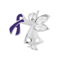 Purple Ribbon Angel By My Side Pins The Awareness Company