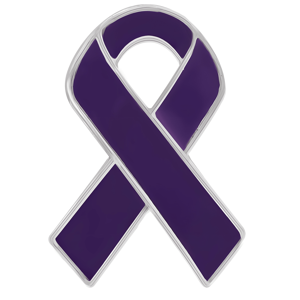 Purple Ribbon Awareness Pins The Awareness Company