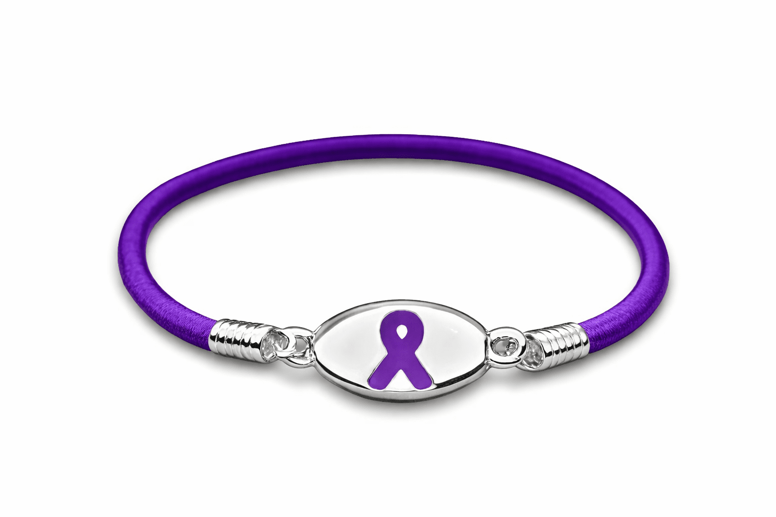 Purple Ribbon Awareness Stretch Bracelets The Awareness Company