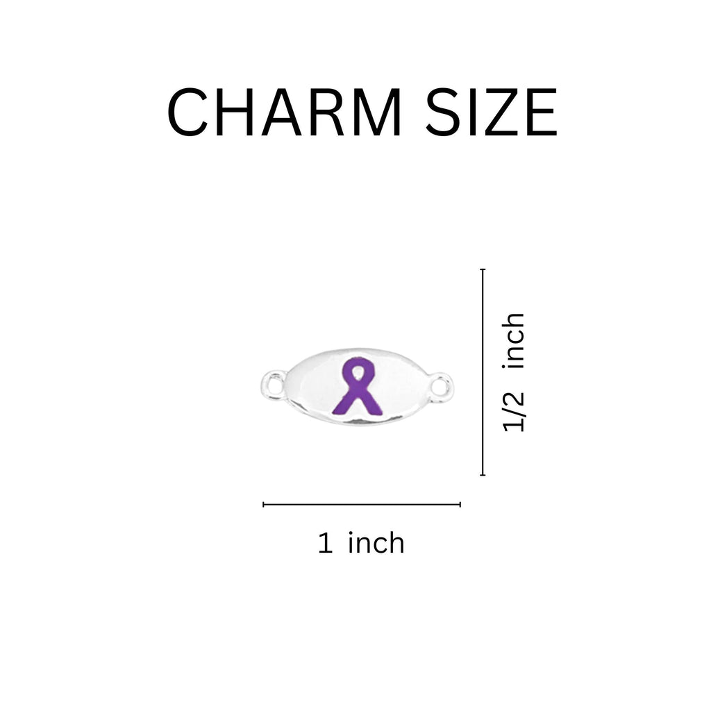 Purple Ribbon Awareness Stretch Bracelets The Awareness Company