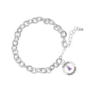Purple Ribbon Crohn's Disease Awareness Circle Charm Chunky Bracelets The Awareness Company