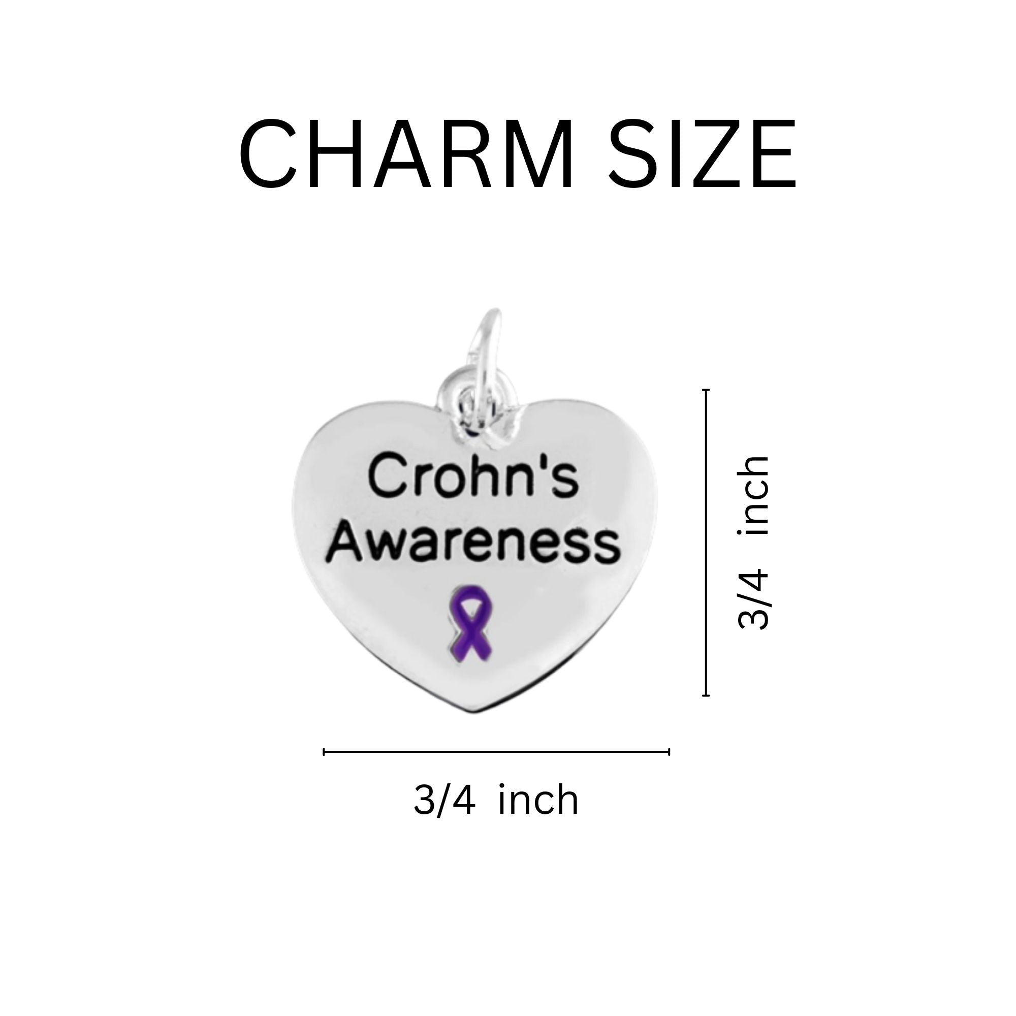 Purple Ribbon Crohn's Disease Awareness Heart Earrings The Awareness Company