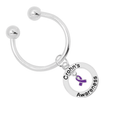 Purple Ribbon Crohn's Disease Awareness Keychains The Awareness Company